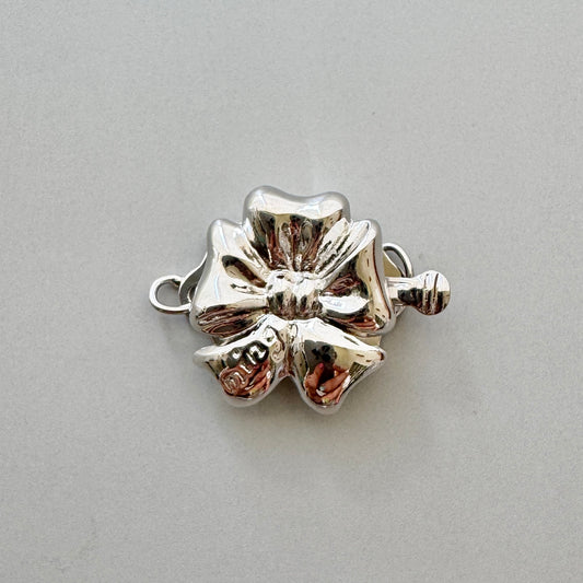 Japan Vintage Ribbon Rhodium Clasp 約20mm