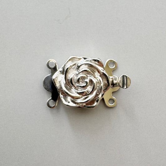 Japan Vintage Rose Rhodium Clasp 12mm