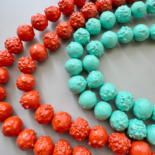 Japan Vintage Kokake Glass Beads 6.5-7.5mm