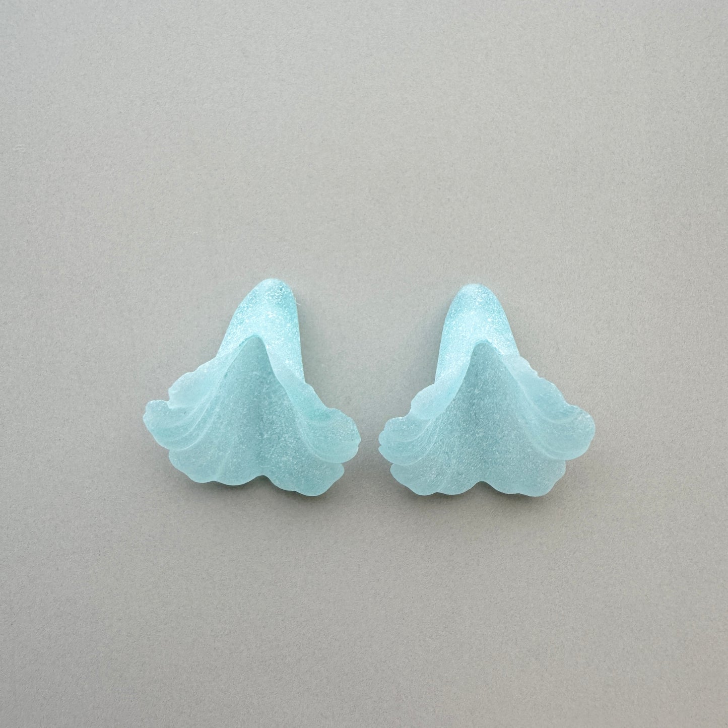 German Plastic Flower Beads Matt Colors 17×15mm【2pcs】