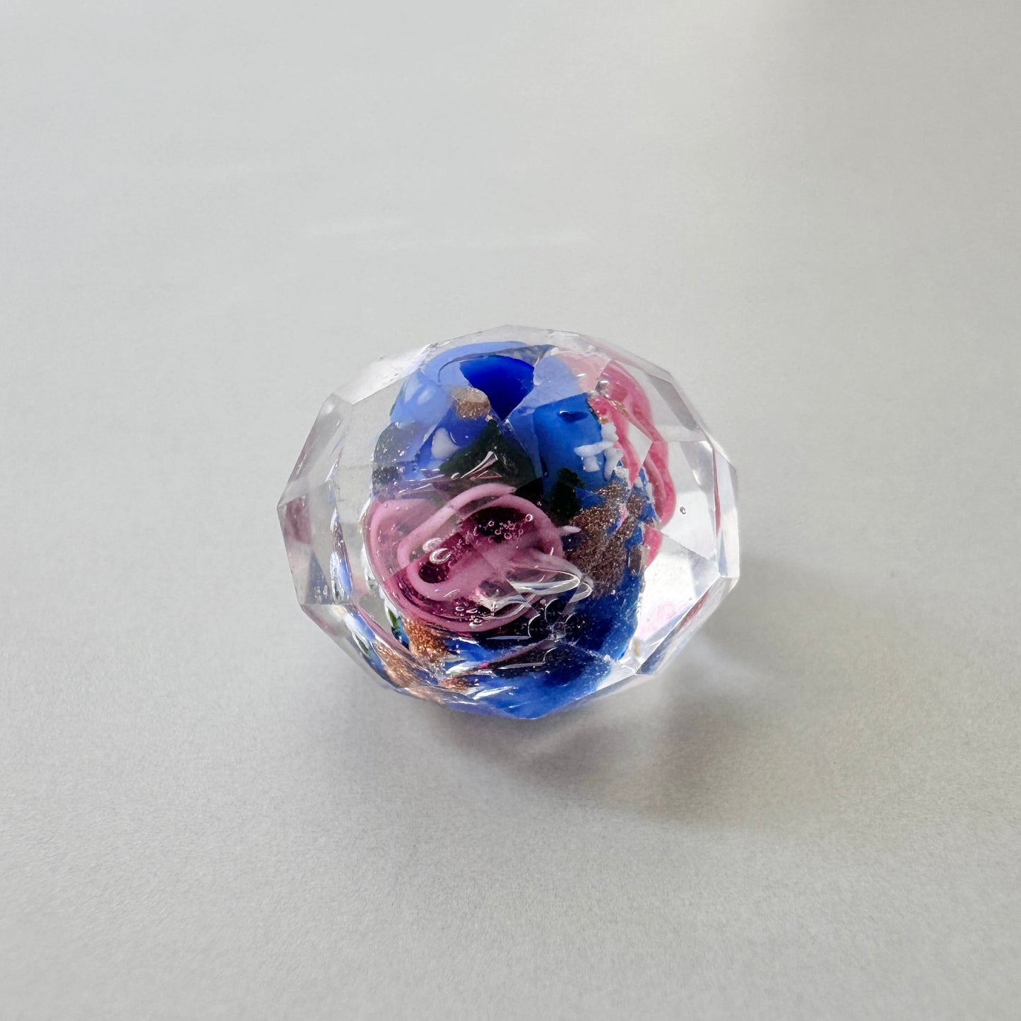 Vintage Cut Glass Beads Lampwork Rose【2pcs / 3 colors】
