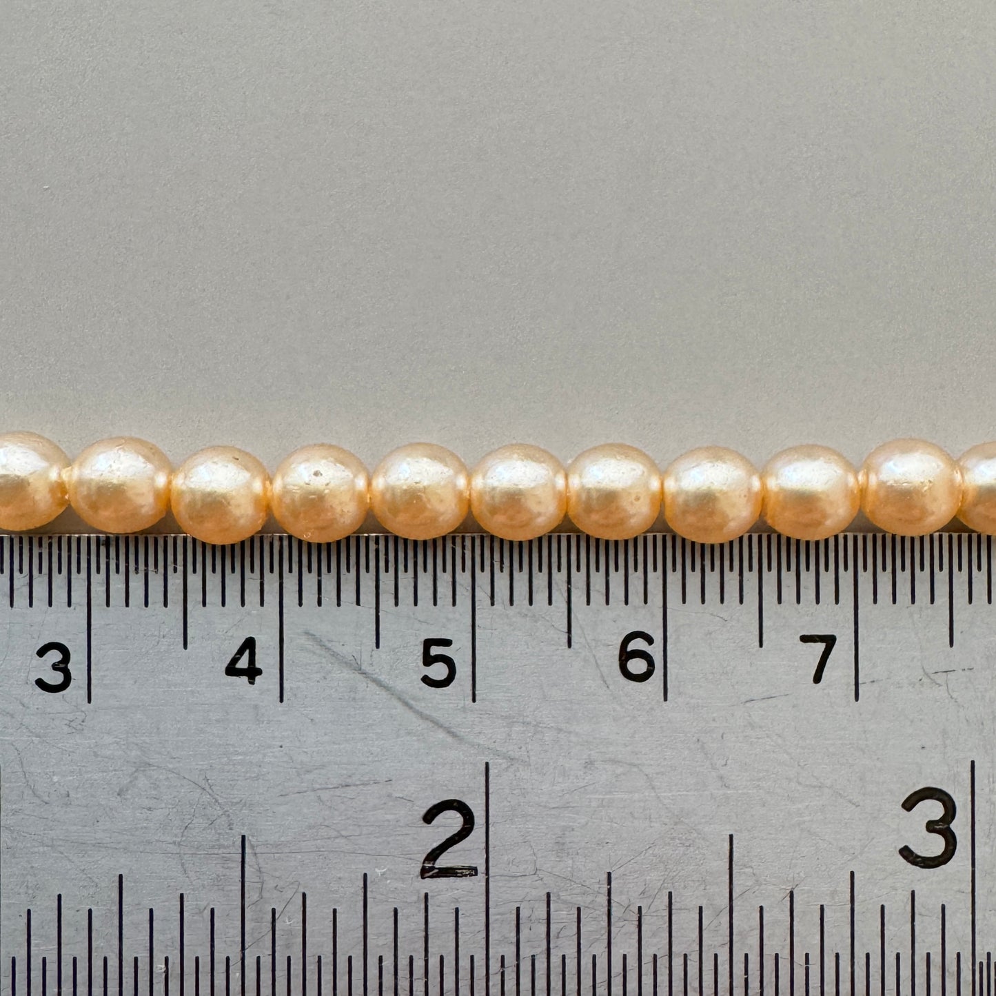 Czech Vintage Glass Pearl Beads Strand 5mm【49cm】