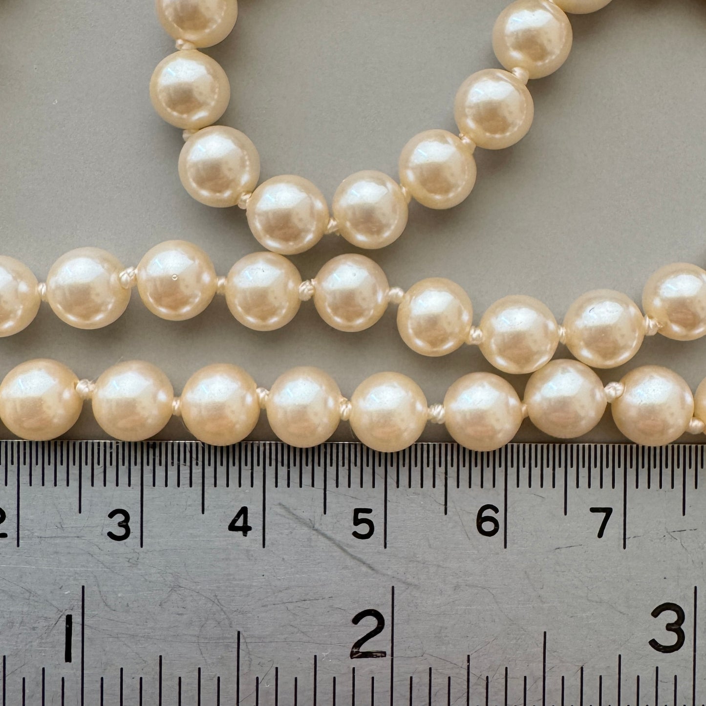 Japan Vintage Glass Pearl Strand 6mm 約73cm