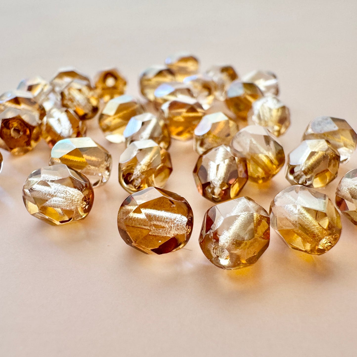 Czech Fire Polised Beads Crystal Sercian 6mm【30pcs】