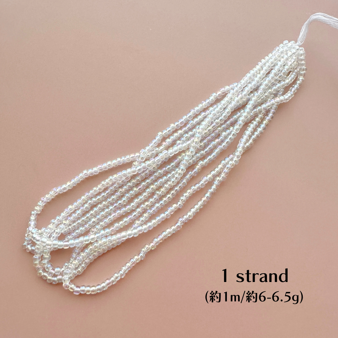 Japan Vintage Hiroshima Beads(広島ビーズ) 11/0 Crystal AB