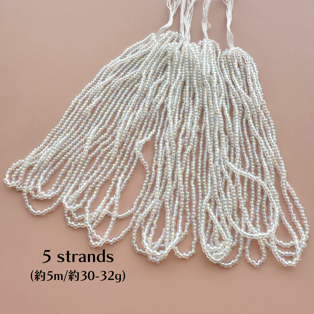 Japan Vintage Hiroshima Beads(広島ビーズ) 11/0 Crystal AB