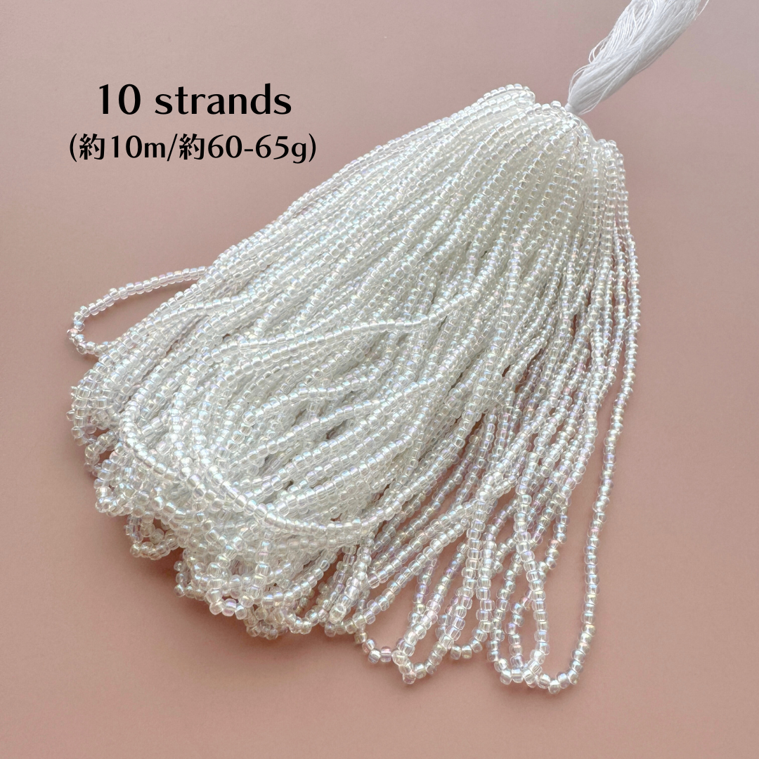 Japan Vintage Hiroshima Beads(広島ビーズ) 11/0 Crystal AB