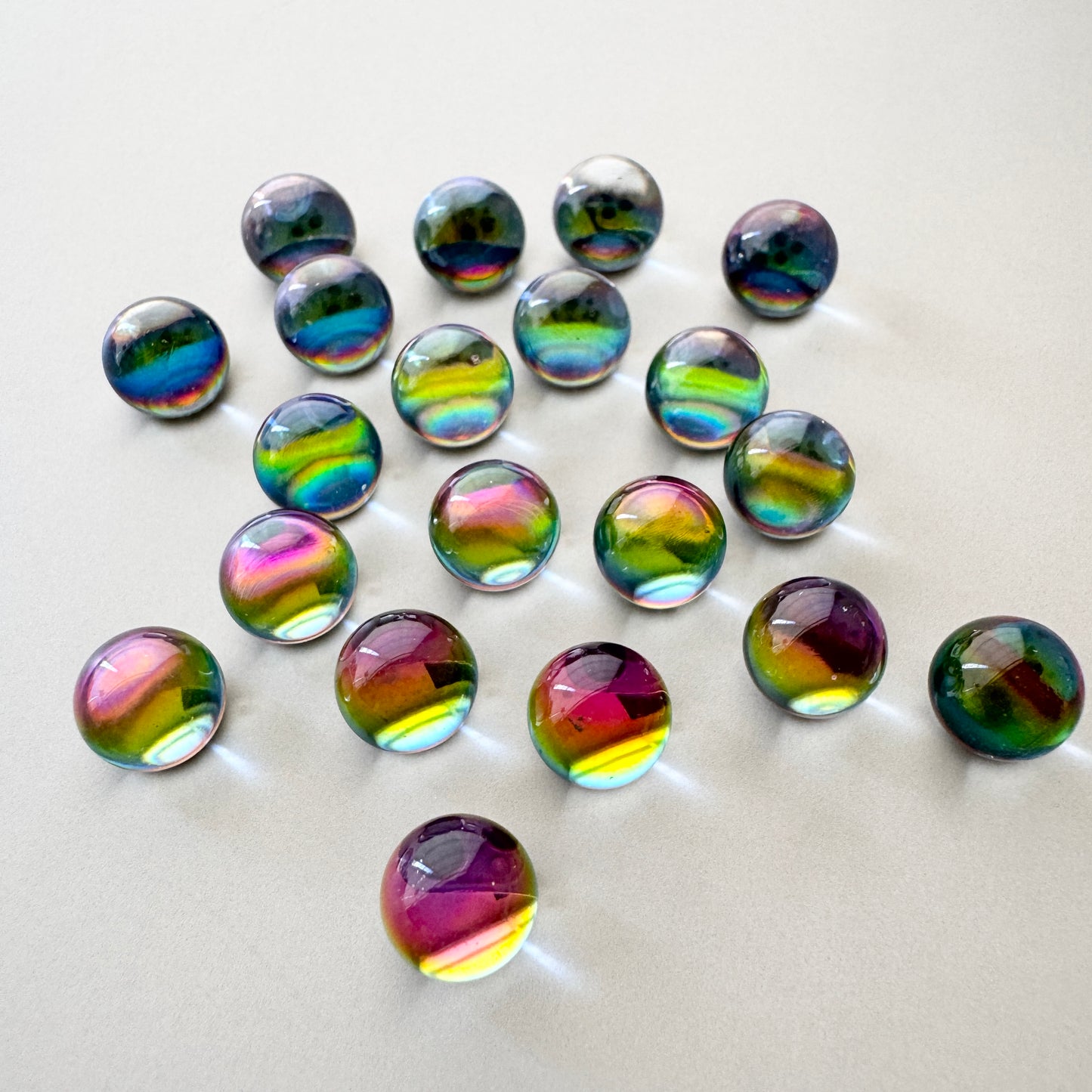 Czech Vintage Dome Cabochon Plain Vitrail Medium 8mm【2pcs】