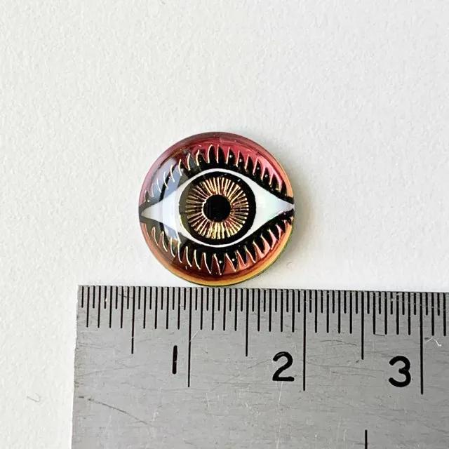 Czech Glass Intaglio Eye Vitrail Medium 14mm