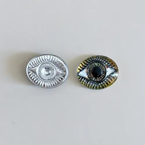 Czech Glass Intaglio Eye Vitrail Medium 10×8mm