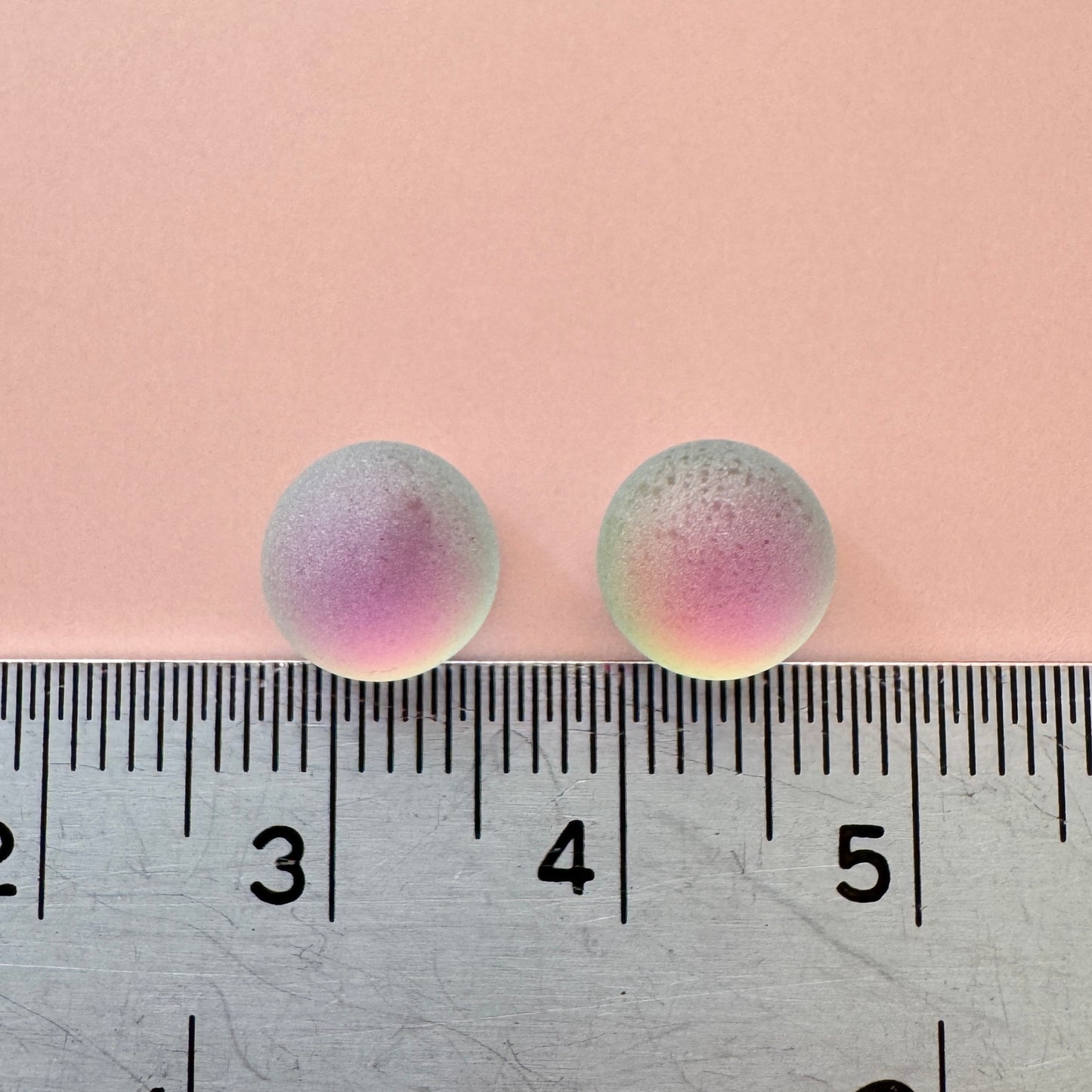 Czech Vintage Dome Cabochon Plain Matt Vitrail Medium 8mm【2pcs】