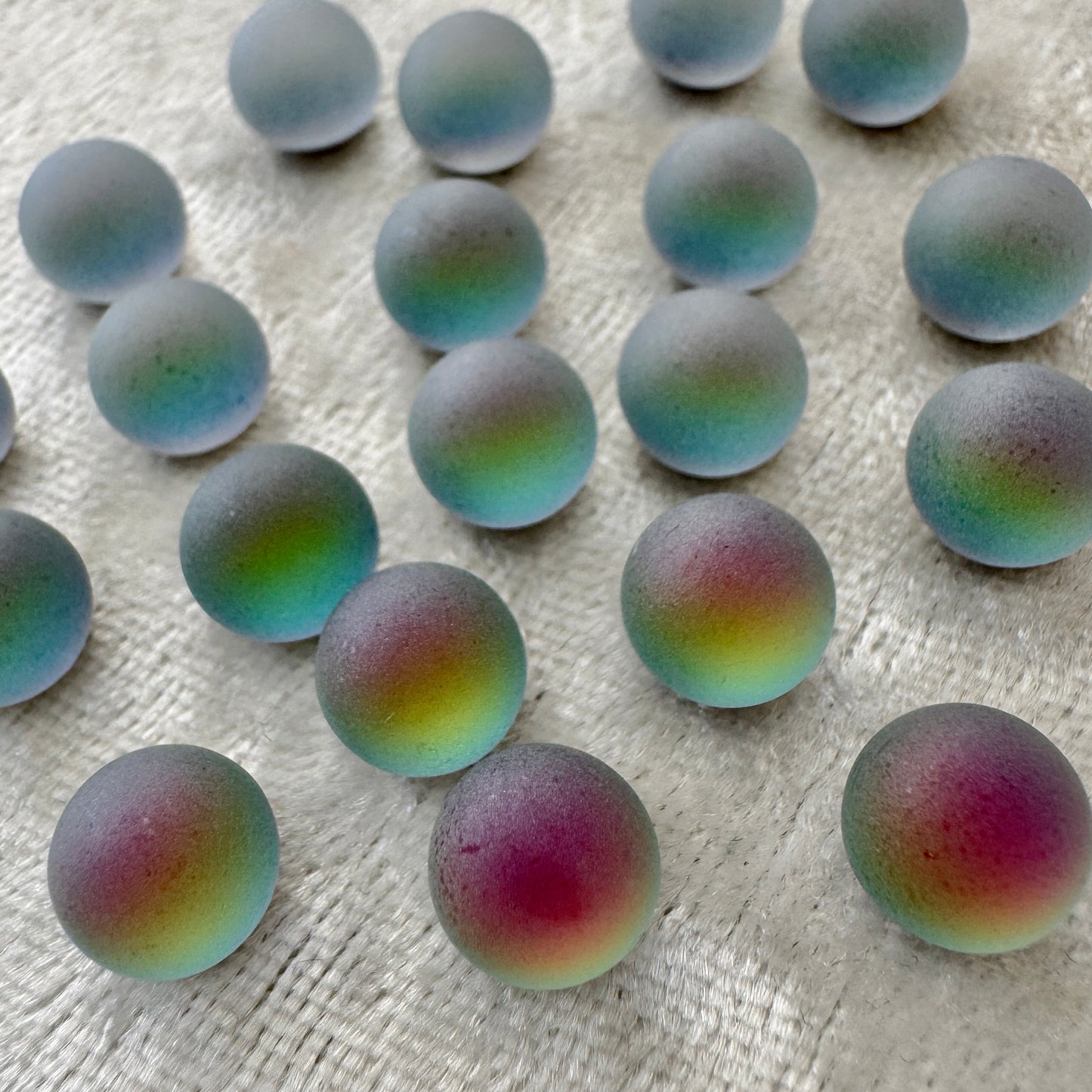 Czech Vintage Dome Cabochon Plain Matt Vitrail Medium 8mm【2pcs】