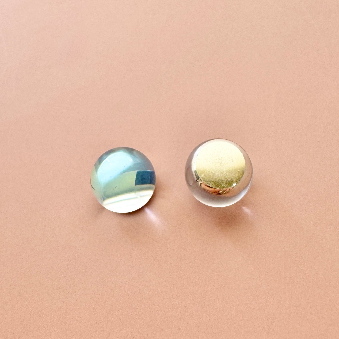 Czech Vintage Dome Cabochon Plain Vitrail Light 8mm【2pcs】