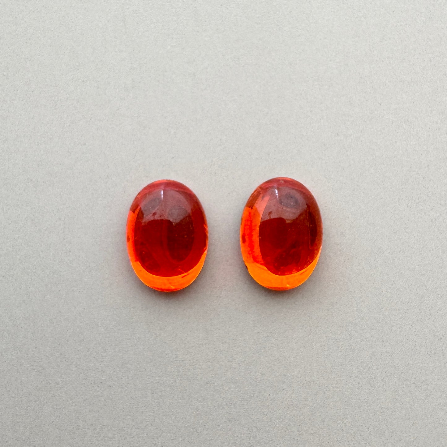 Vintage Glass Cabochon Oval Hyacinth 08x6mm【2pcs】