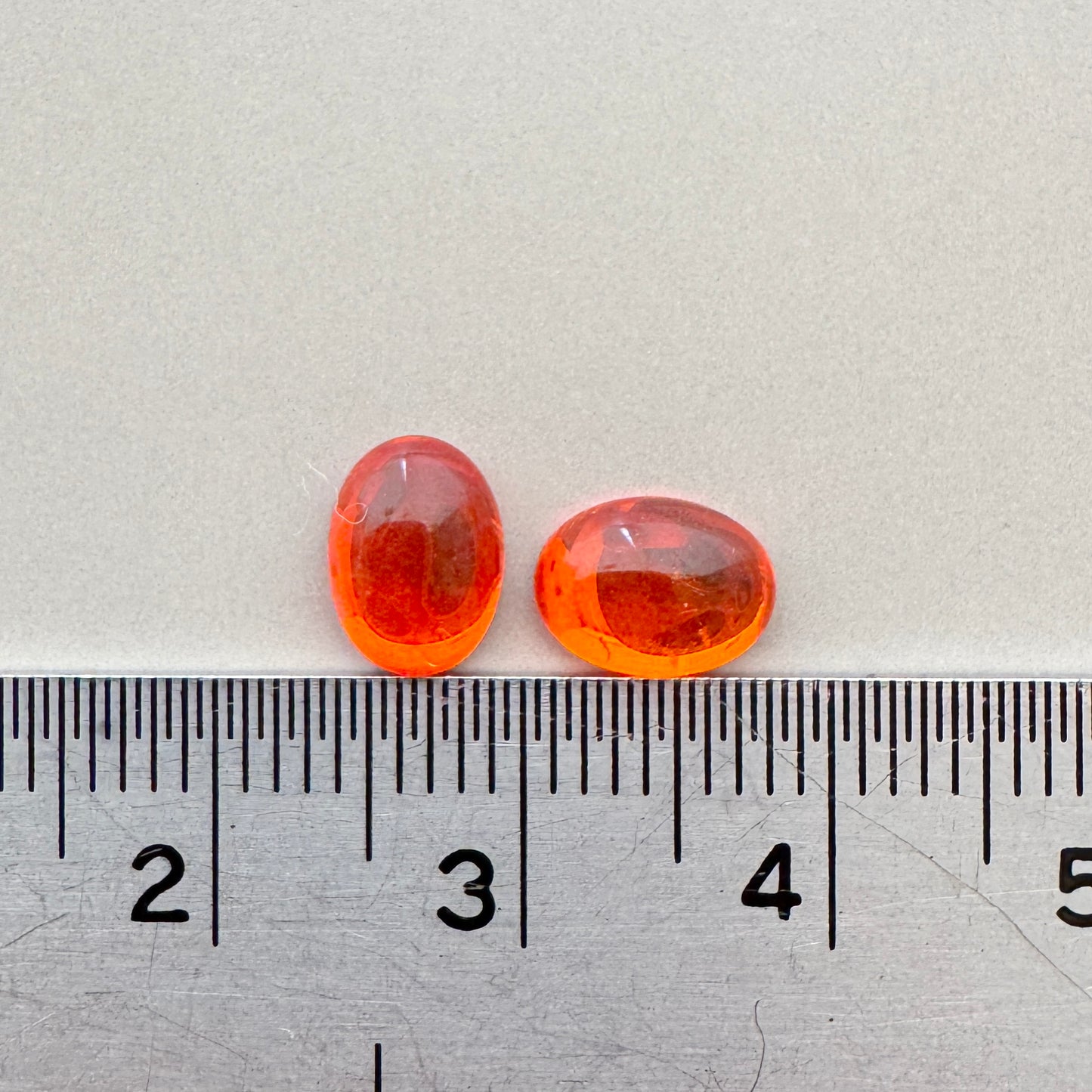 Vintage Glass Cabochon Oval Hyacinth 08x6mm【2pcs】