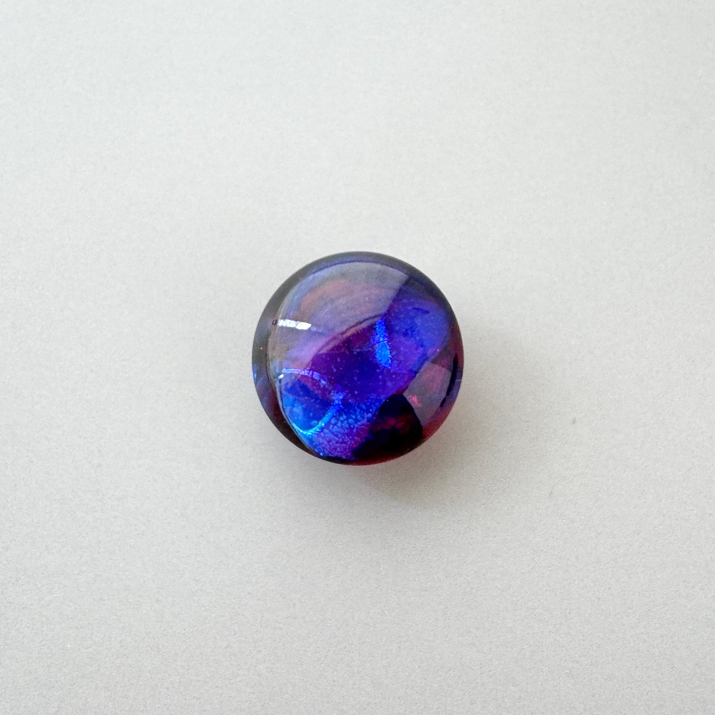 Vintage Dragon's Breath (Mexican Opal) Pointed Back Stone Round 14mm