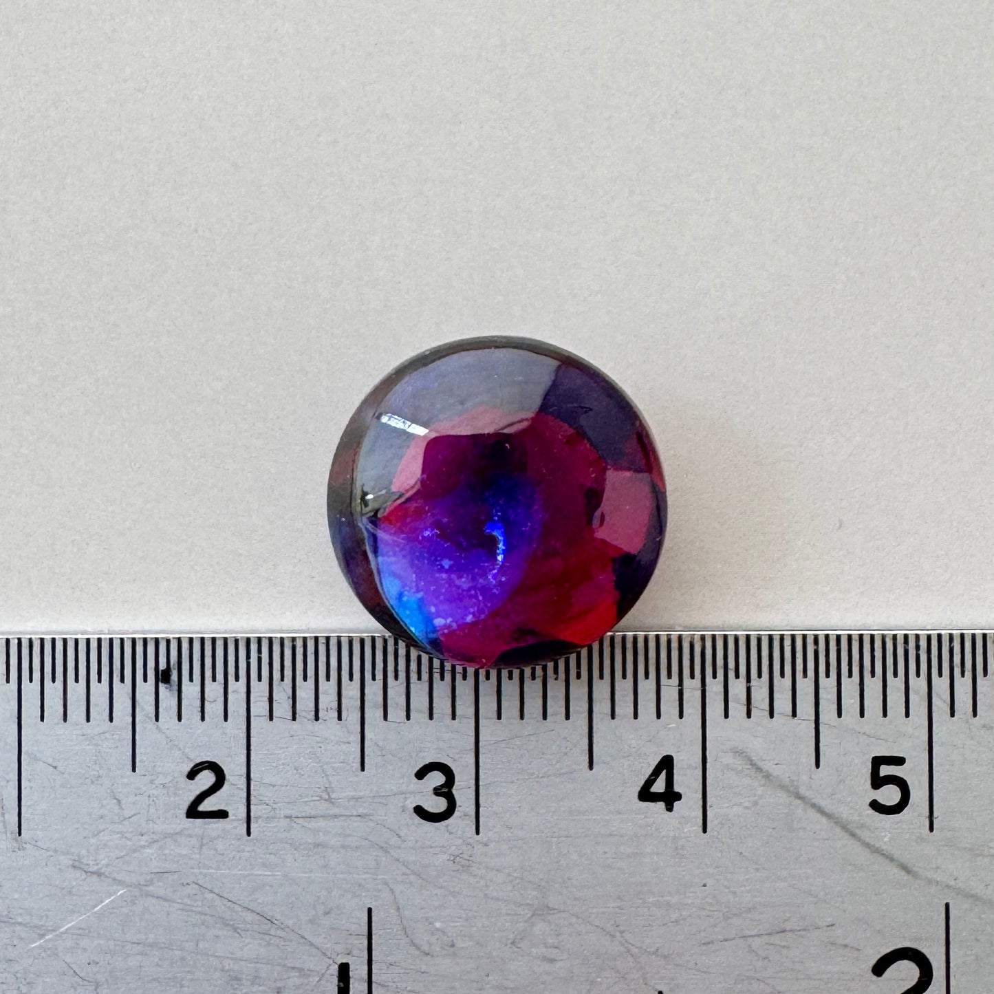 Vintage Dragon's Breath (Mexican Opal) Pointed Back Stone Round 14mm